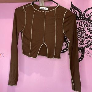 Ribbed Long Sleeve Crop